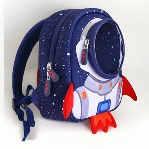 Astronaut Space Rocket‎ Blue Toddler Backpack for Kids